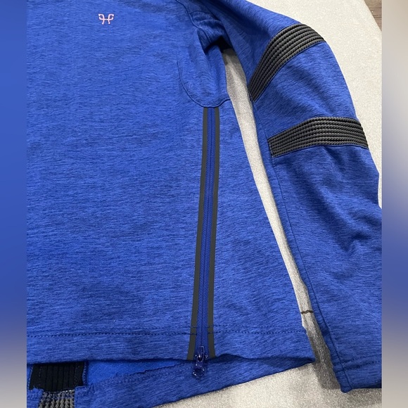 [M]Horse Pilot Teal Long Sleeve Performance Jersey Zipper Details - Picture 4 of 13